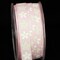 The Ribbon People Pink and White Floral Craft Ribbon 0.5" x 54 Yards